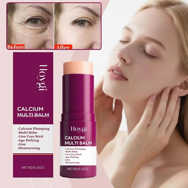 Calcium Volume Multi Balm Korean Skincare Stick Face & Eye Cream Collagen Deep Moisturizing Anti-Wrinkle Suitable for Pre Makeup Qme 1pc