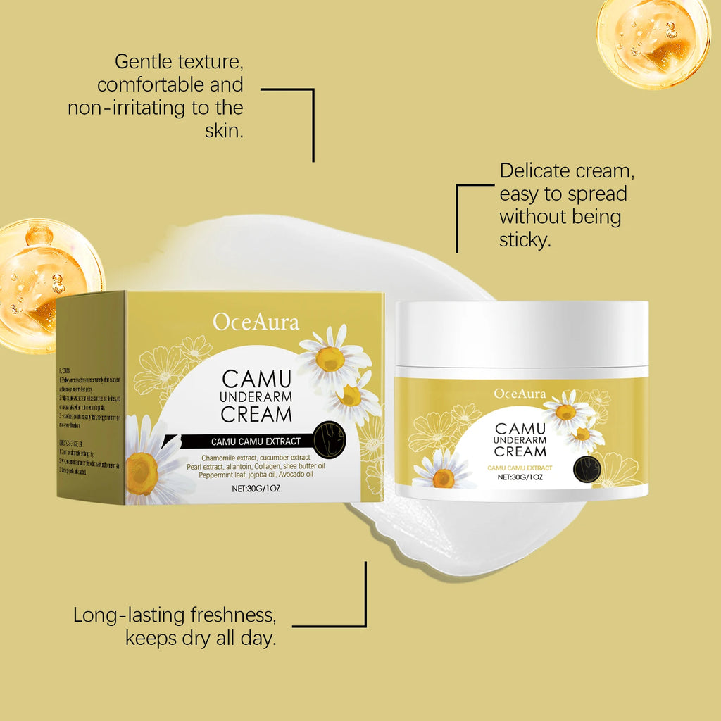 Oceaura Camu Underarm Cream Odor Neutralizing Sweat Inhibiting Qme