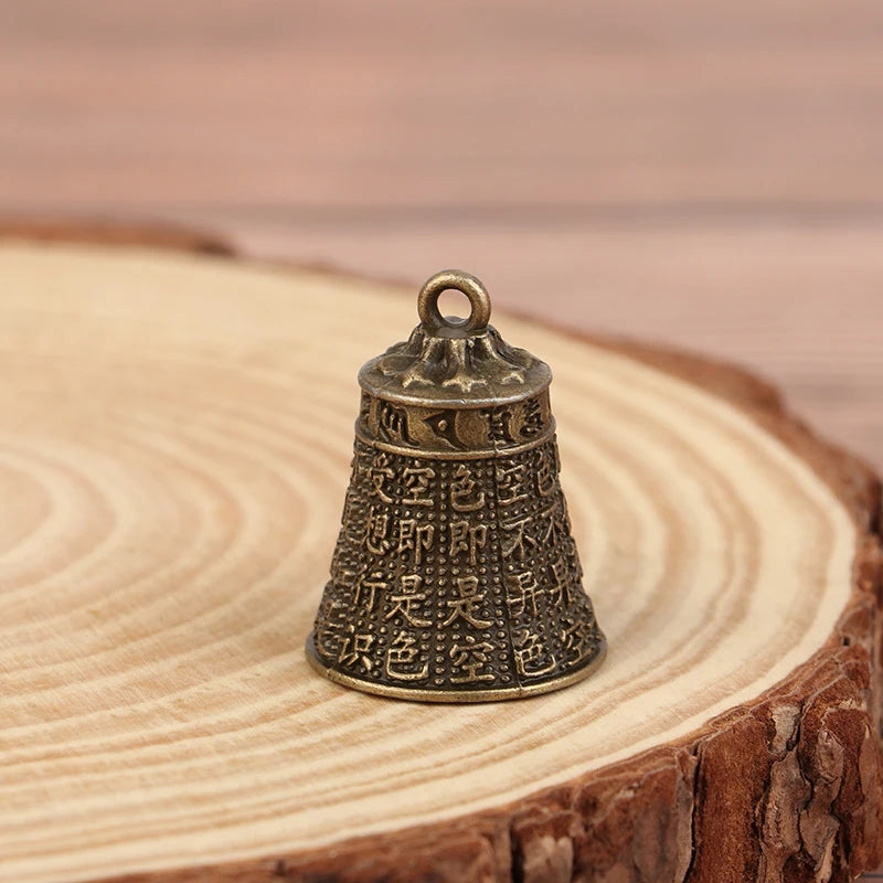 Antique Alloy Car Pendant Three Lion Bell Wind Chime Vintage Feng Qme A2