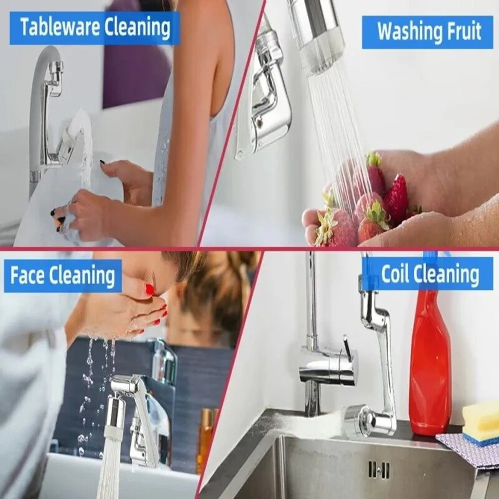 New 1080° Universal Rotation Faucet Sprayer Head For Washbasin Faucet Extender Splash Bubbler Nozzle Kitchen Tap 22/24mm Adaptor Qme