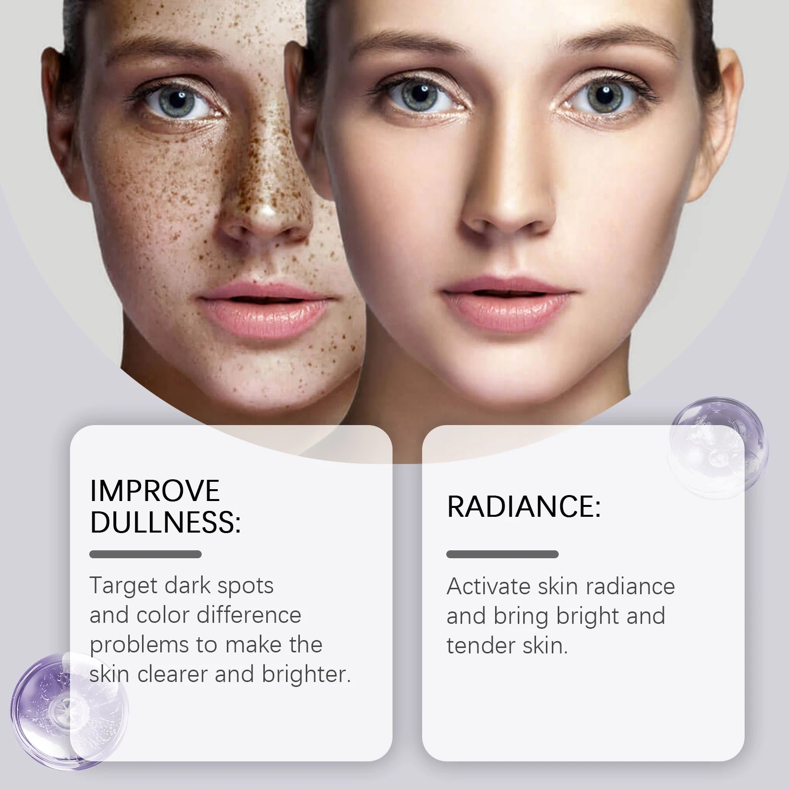 Double Glutathione Serum Lightens Dark Spots Even Skin Tone Skin Radiant Moisturizing Hydrating Smoothing Brighten Skin Care Qme