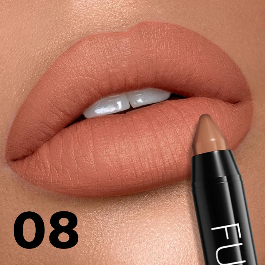 16 Nude Brown Lipliner Pen Waterproof Lipstick Sexy Red Matte Contour Qme 08