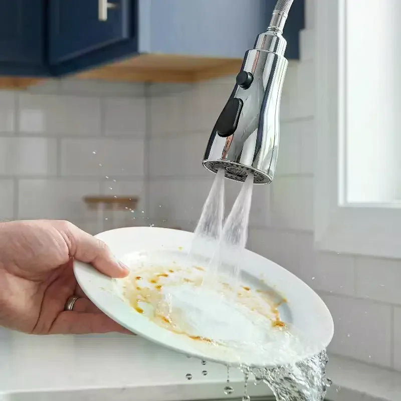 Kitchen Pull Out Faucet Sprayer Nozzle 3 Modes ABS Water Saving Bathroom Basin Sink Shower Spray Head For 1/2" Connection Qme