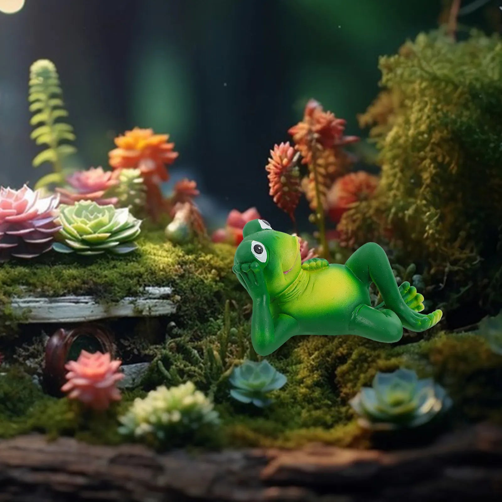 Resin Frog Garden Statue Outdoor Decor for Yard Patio Courtyard Lawn Balcony Adorable Playful Enchanting Realistic Detail Garden Qme