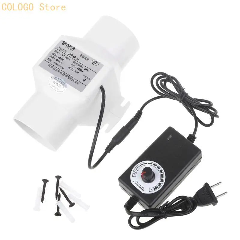 Extractor Fan Low Noise Duct Hydroponic Air Blower Speed-regulating Qme