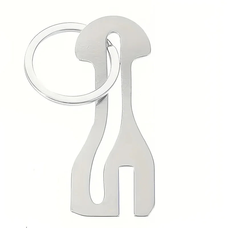 1-4-7 Reusable Stainless Steel Shopping Cart Token, Trolley Token Keychain for Supermarket, Removable Release Key Coin Keyring Qme 1PC