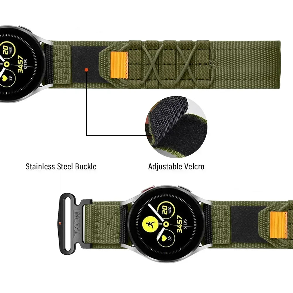 20mm 22mm Nylon Strap For Huawei watch GT4 46MM GT3 PRO 43mm/GT2 42mm GTS/GTR Sport Band for Samsung Galaxy 4/5/6 Classic 5pro Qme
