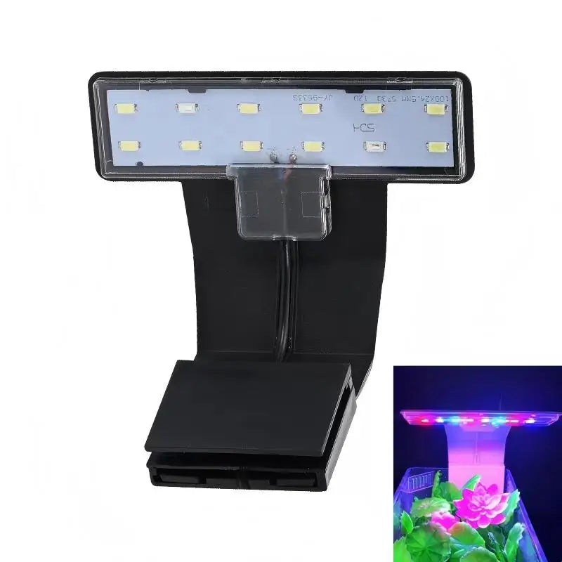 Ultra-Thin LED Aquarium Light Clip-On Fish Tank Light With 3 Color Modes Full Spectrum Bright Lamp for Aquarium Fish Tank Decor Qme A