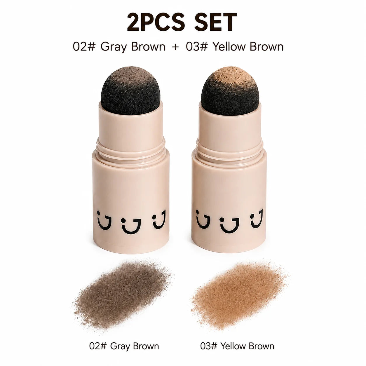 Hairline Shadow Powder Stick Waterproof Root Touch Up Concealer for Gray Roots Thinning Hair Natural Hairline Filler 3 Colors Qme GX1077-2-3