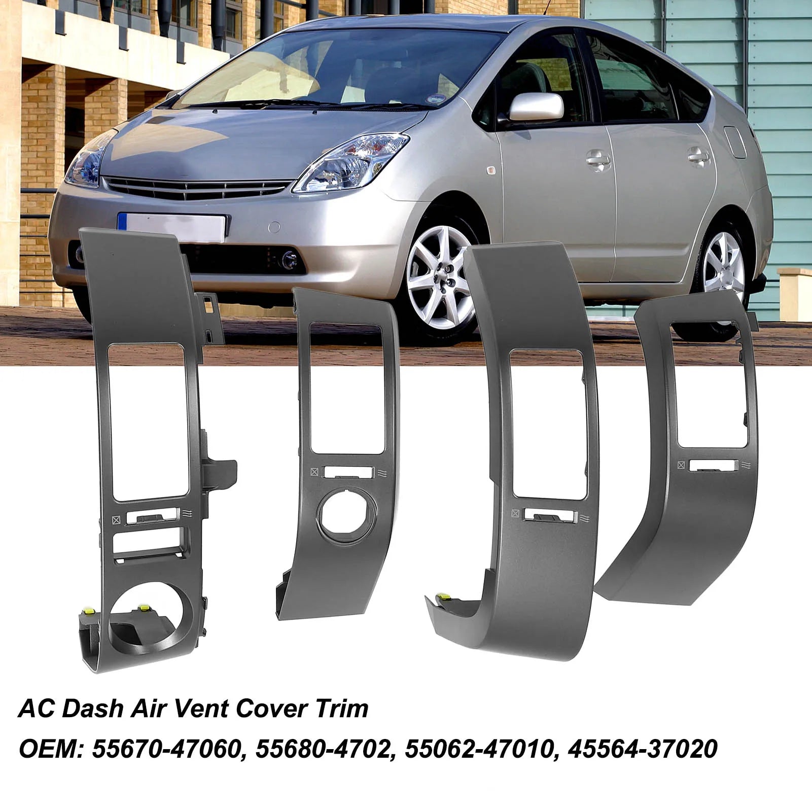 AC Dash Air Vent Cover Trim Scratch Resistant Dash Air Vent Trim Plate Panel Long Lasting 55062-47010 for 2004 To 2009 Qme