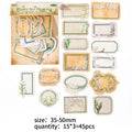 45 pcs Flowers Labels Stickers Decorative Creativity Scrapbooking accessories Diary Album junk journal supplies Qme B