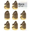 8pcs Sewing Top Needle Finger Protector, Adjustable Finger Metal Shield Needle Sewing And Quilting Process Accessories (2 Sizes) Qme Bronze-8pcs(4S 4M)