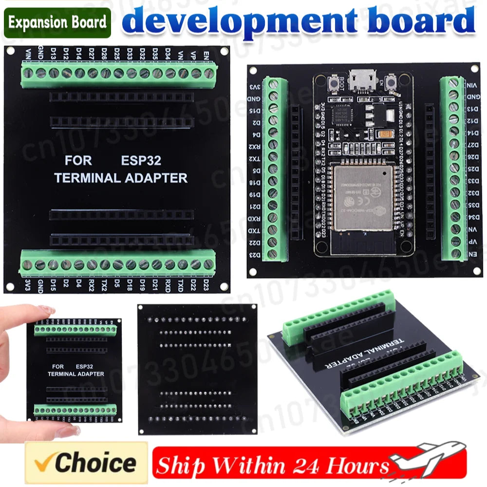 ESP32 Breakout Board GPIO 1 into 2 + ESP32 CP2102 NodeMCU-32S Lua 30Pin GPIO WiFi+Bluetooth-compatible Development Board Qme