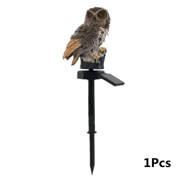 Solar Lamp Owl Animal Solar Garden Lights Solar Powered Solar Led Light Outdoor Garden Decoration Lamp Waterproof Solar Lights Qme Brown