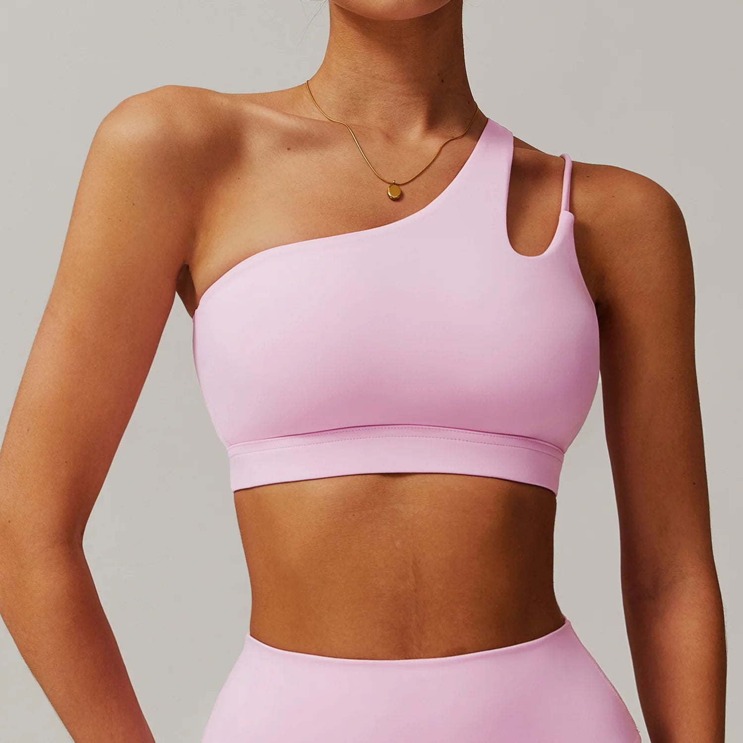 A Women Shockproof Sport Bra Women's Beautiful Back Gym Sports Underwear Women Oblique Shoulder Straps Running Fit Yoga Bra ﻿ Qme powder 14XL