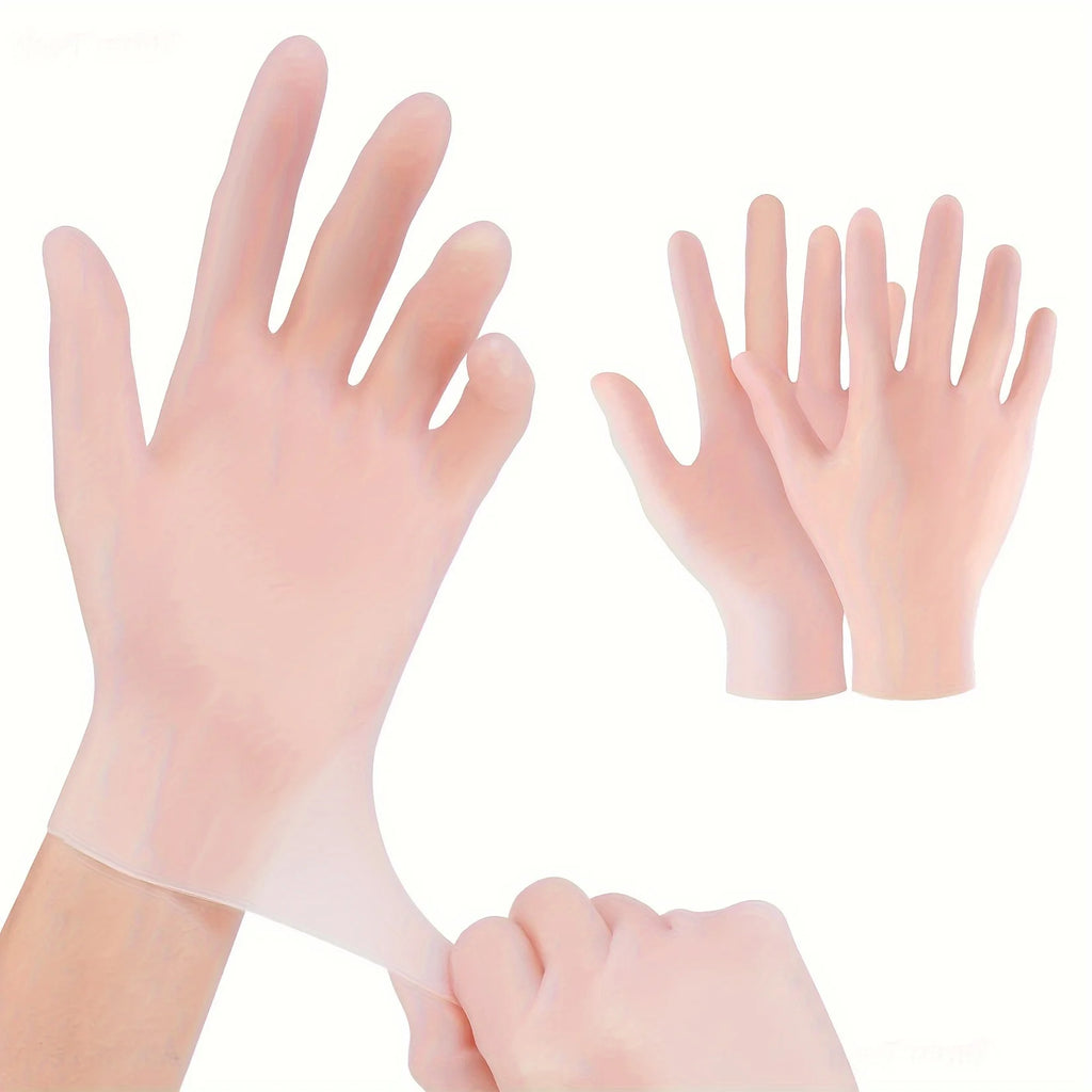 Moisturizing Gloves, Gel Spa Hydrating Gloves, Soft Silicone Gloves, Lotion Gloves(Apricot Or Pink) Qme