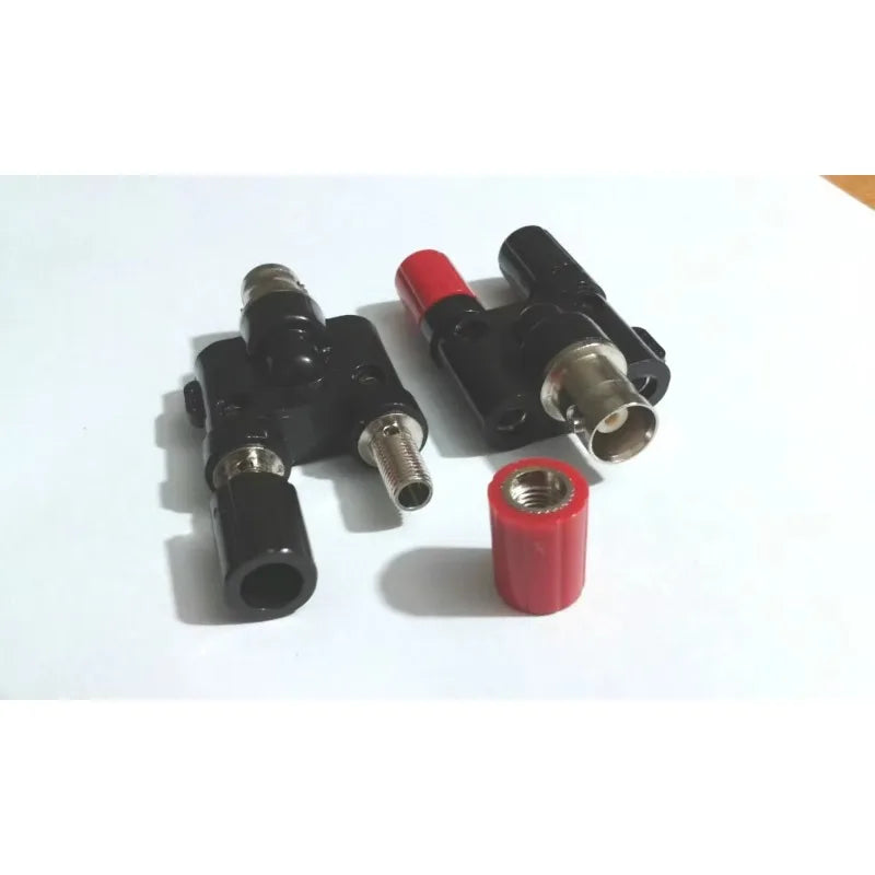 ESCAM 500pcs COPPER BNC Female to Twin 4mm Banana Jack Female Coaxial Adapter Qme 100pcs