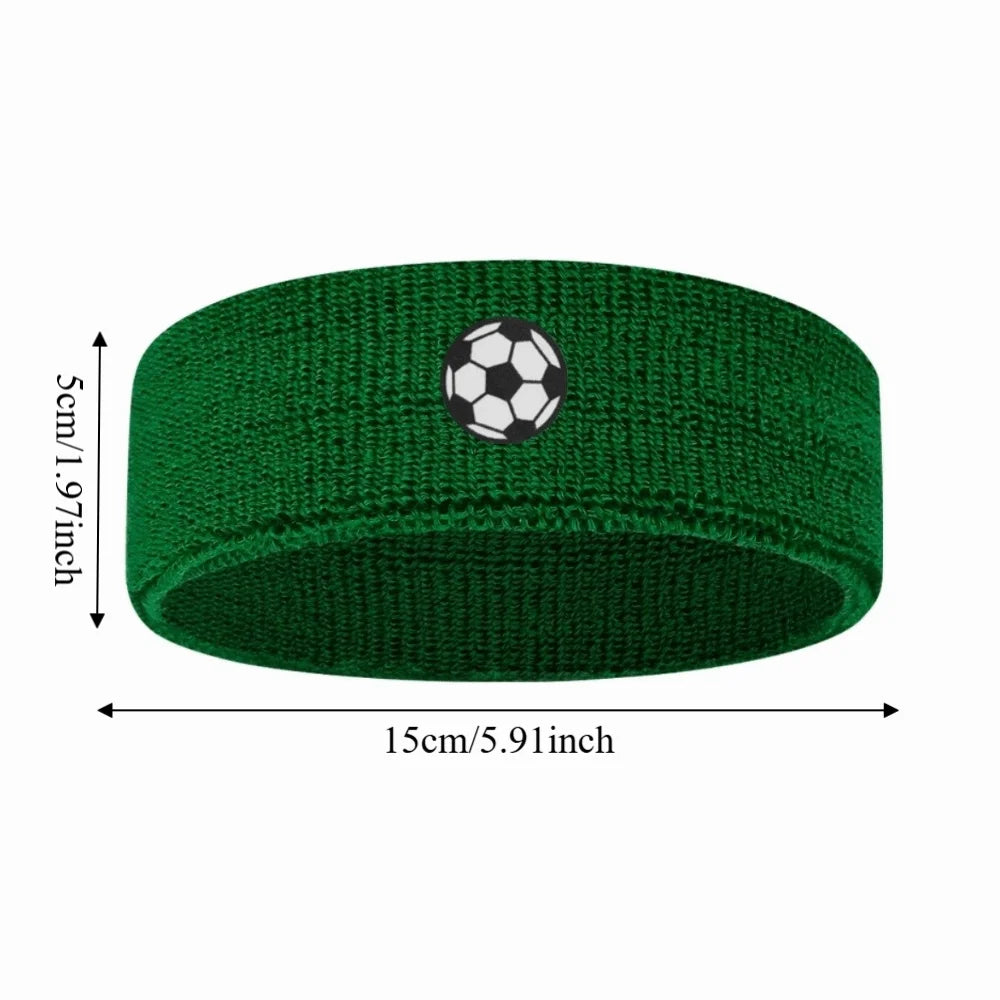 Sweat Absorbing Cartoon Sports Headband Polyester Wicking Hairband Qme
