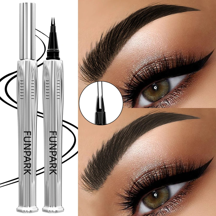2 Fork Microblading Eyebrow Pencil Non-smudged Pigmented Easy Qme