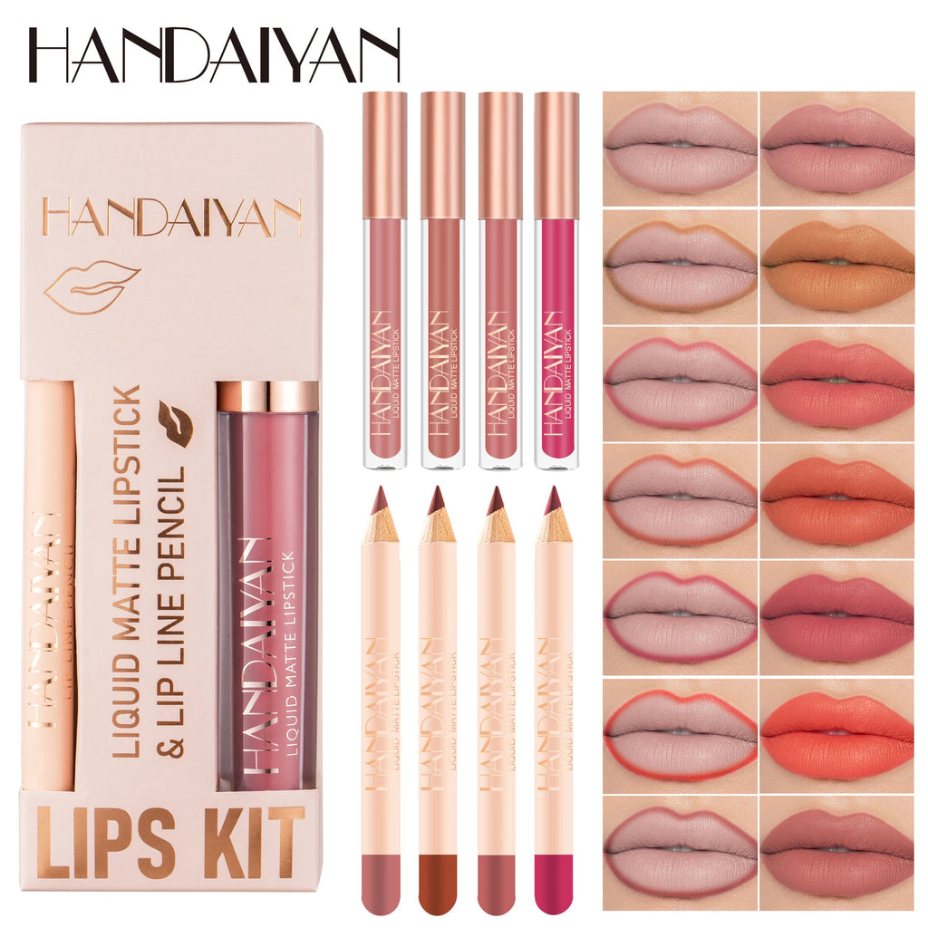 Matte Nude Brown Lipliner Pencil Lipsticks 12 Colors Lip Contour Kit Waterproof Non-sticky Sexy Velvet Red Lipgloss Makeup Tool Qme