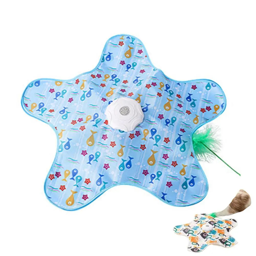 Interactive Cat Toys Automatic Turntable Pet Game Cover Moving Qme B