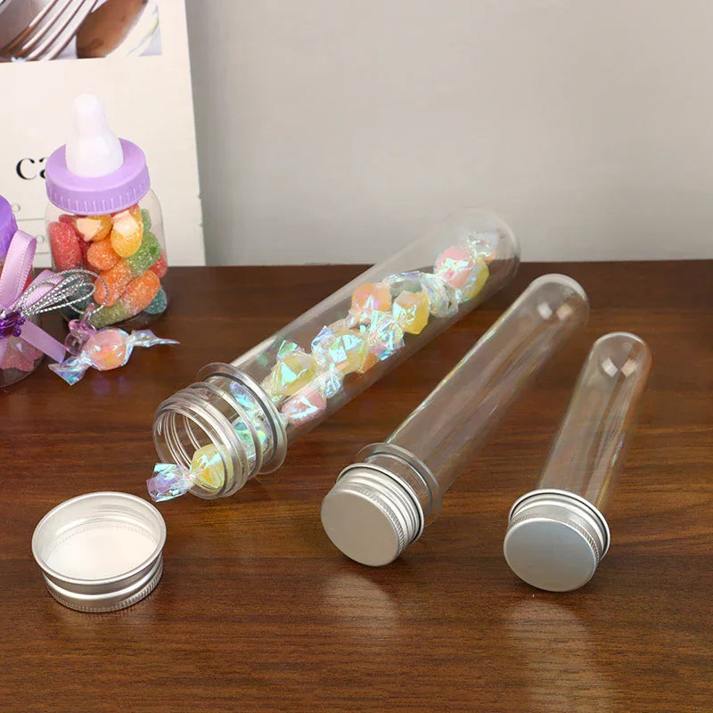 30 40 PET Test Tube Bottle Transparent Cylindrical Plastic Refillable Qme