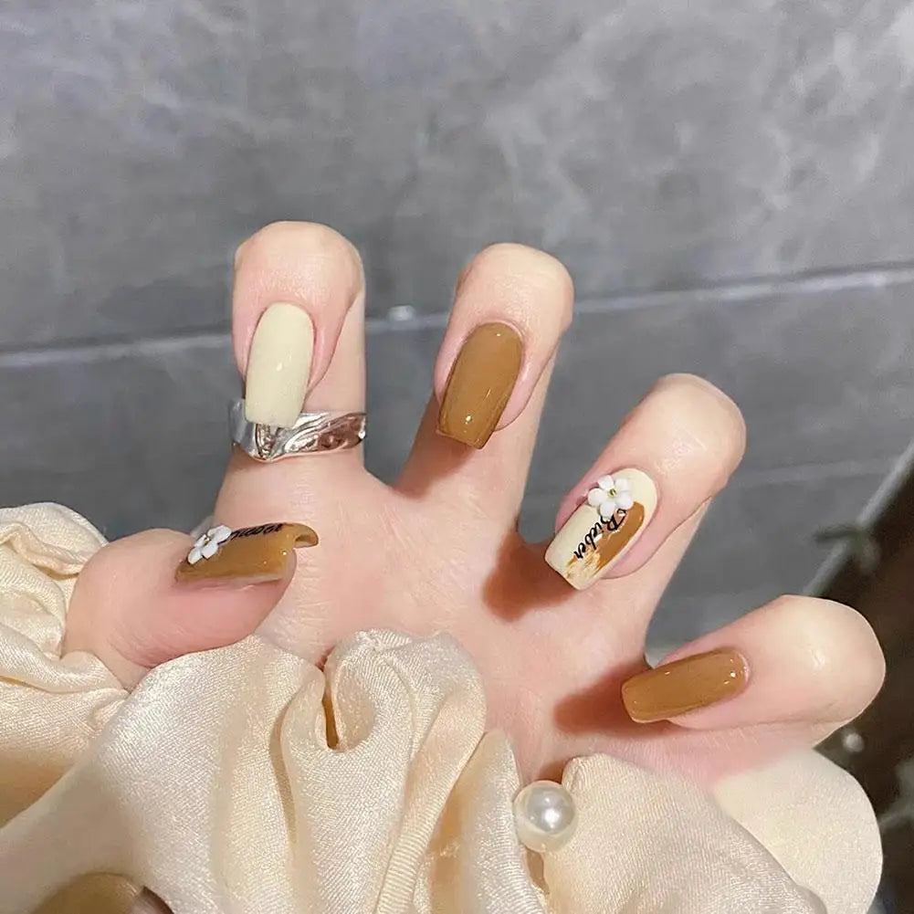 English Words Nail Art Stickers 3D Alphabet Decals DIY Metallic Gold Qme