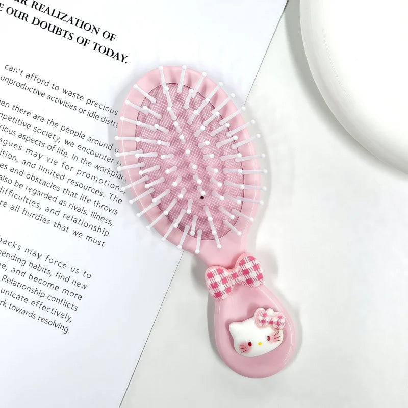 Hello Kitty Cute Cartoon Cushion Comb Resin Hair Compact Travel Qme