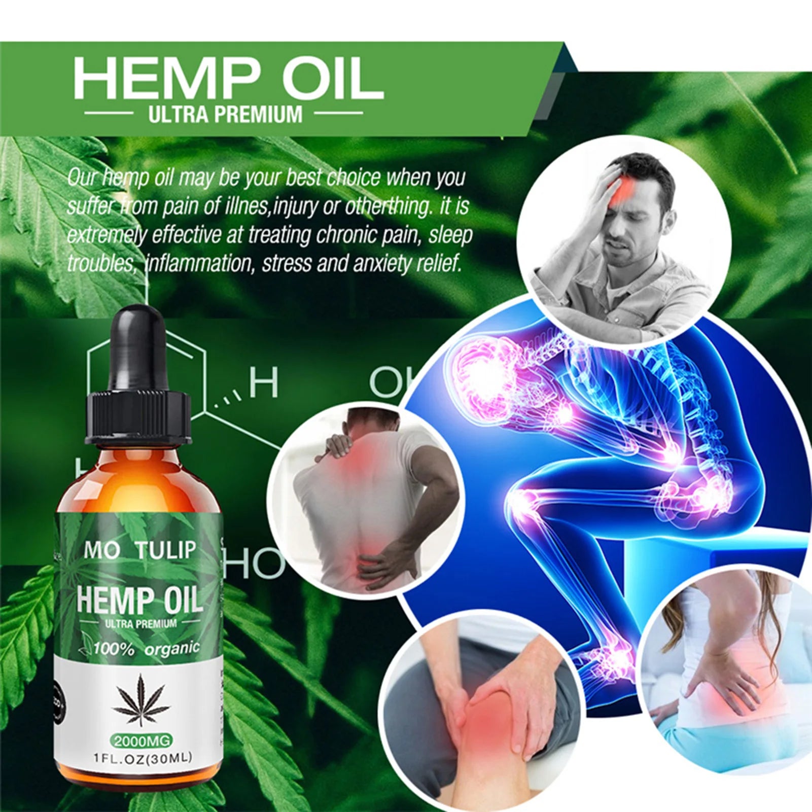 2000mg Essential Oil Stress Relief Improve Sleep Soothing Fatigue Qme