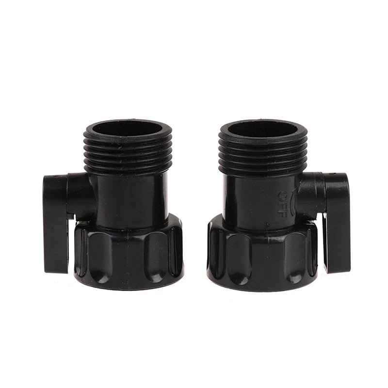 2Pcs Garden Irrigation Valve 3/4" Male to Female Thread Extend Hose Switch. Qme