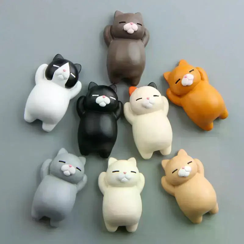 Cartoon Cat Creative 3D Magnetic Fridge Magnet, Decorative Fridge Magnet, Kitchen And Home Decoration Qme