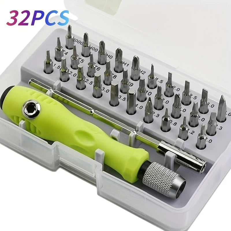 32-in-1 Precision Screwdriver Set - Mini Magnetic Phillips Flathead for Car Repair, Furniture, Smartphones, and Small Tools Qme