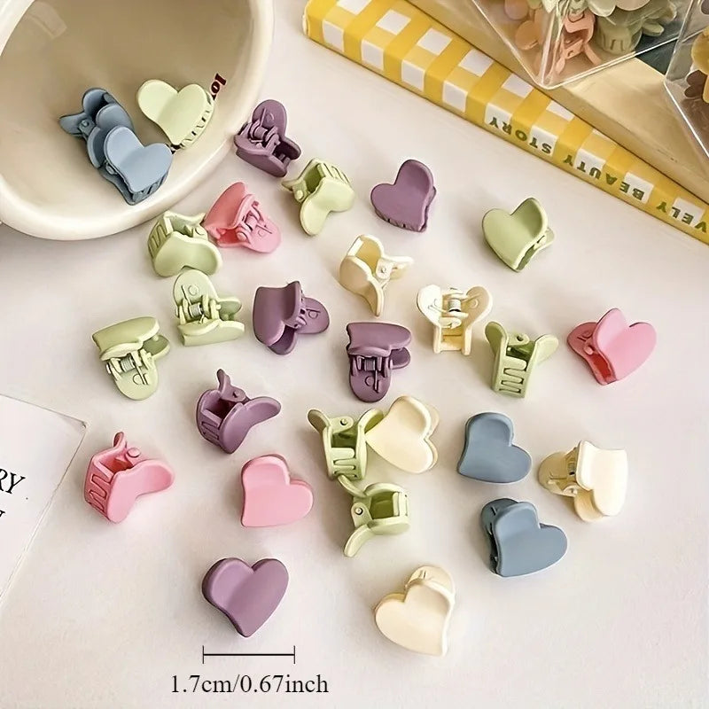 100/50/20 Sets of Mini Hair Clips, Cute Plastic Flower-shaped Hair Accessories, Pure Color Braids, Suitable for Teenagers, Girl Qme