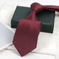 Men's Luxury Burgundy Jacquard Ties Mens Necktie Paisley Groom Neck Qme wine red