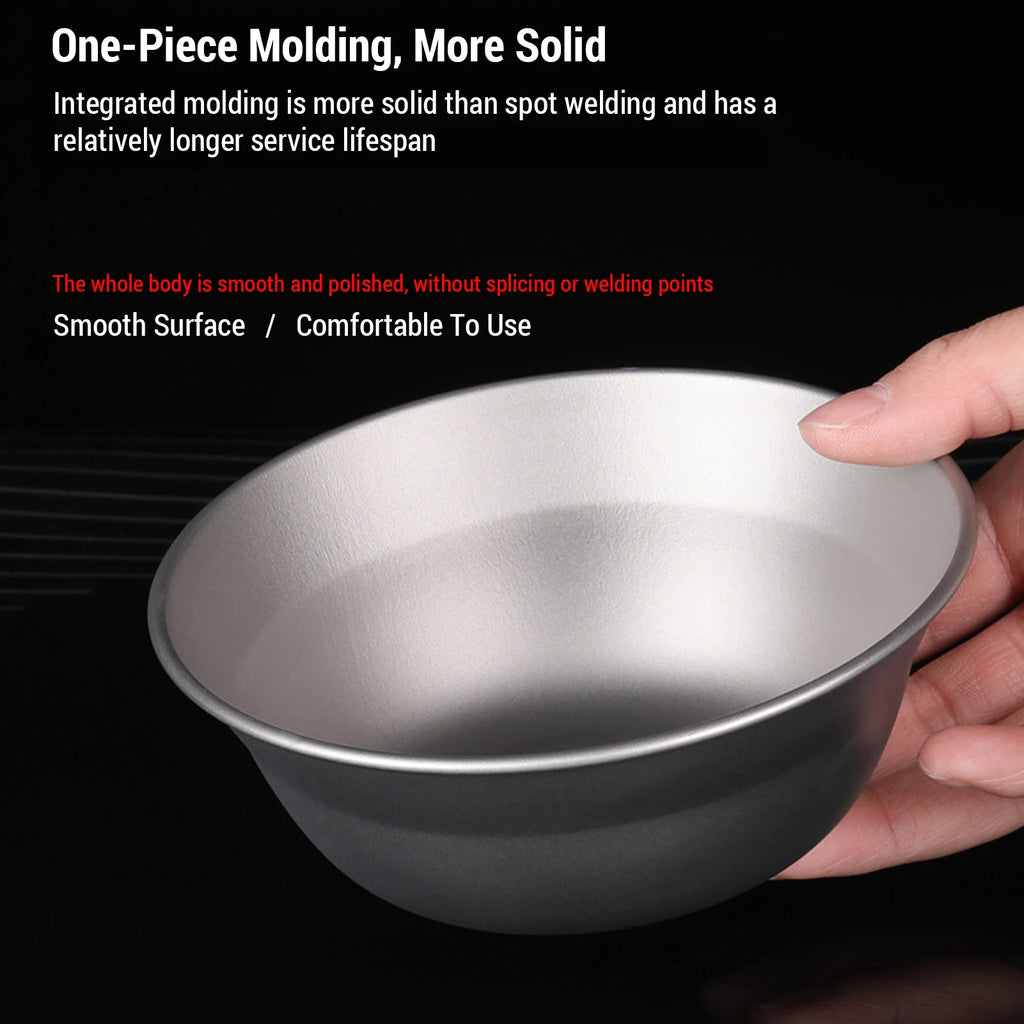 Camping Plates Set Portable Metal Tableware Soup Bowl Dishes with Mesh Bag Ultralight Dinnerware for Hiking Picnic Qme