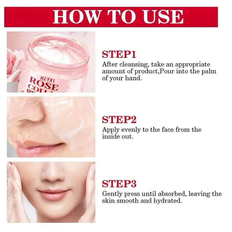 Rose Collagen Tear Off Facial Mask Deep Moisturizing All-weather Care Qme