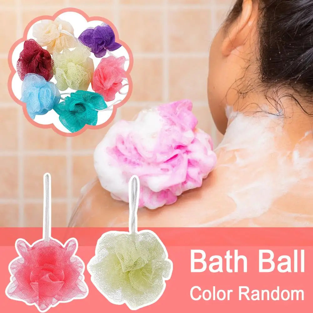 Mesh Bath Sponge Balls Soft Shower Foaming Body Scrub Exfoliating Qme