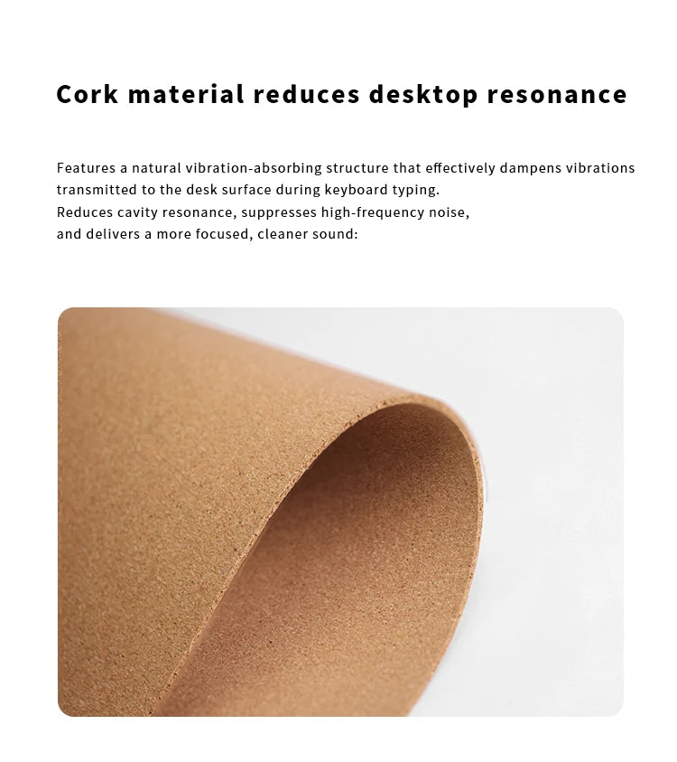 Chosfox Cork Keyboard Pad Custom Thicken Silent Shock Absorption Keyboard Cork Desk Pad Gaming Mechanical Keyboard Accessories Qme