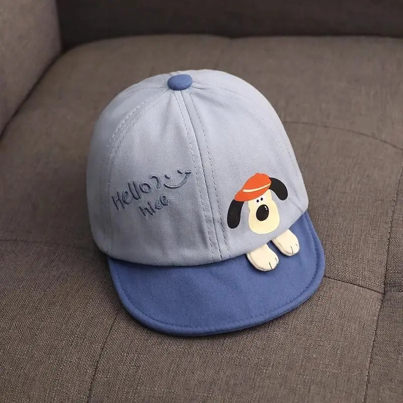 Spring Autumn Baby Baseball Cap Cute Korean Sunshade Hat Infants Qme SKY BLUE