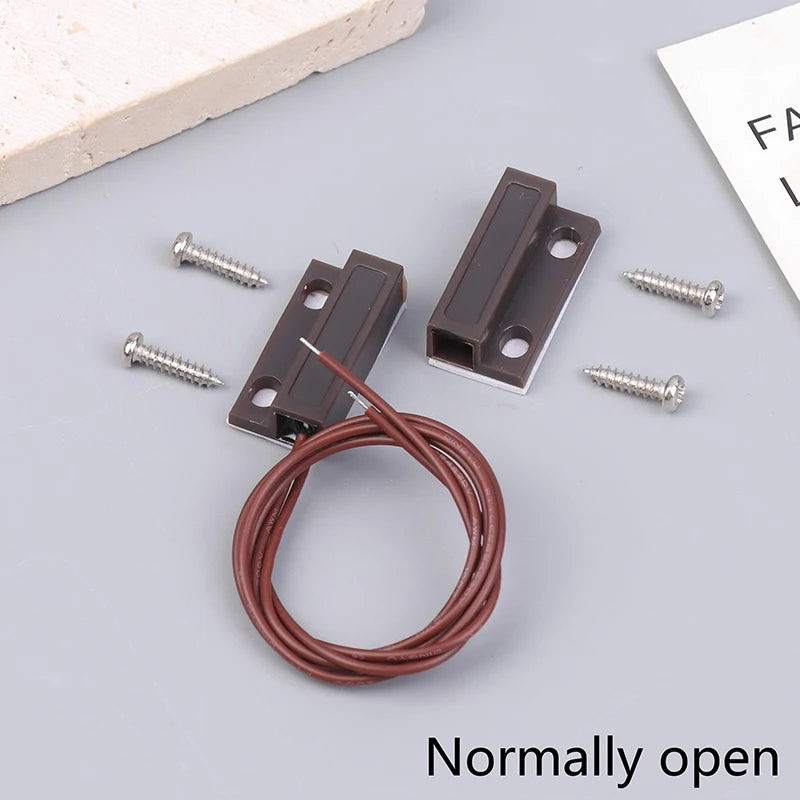 MC-38A Wired Door Window Sensor Magnetic Switch NC/NO Sensor Switch For Home Alarm System Detector Reed Switch Qme A2 Normally open