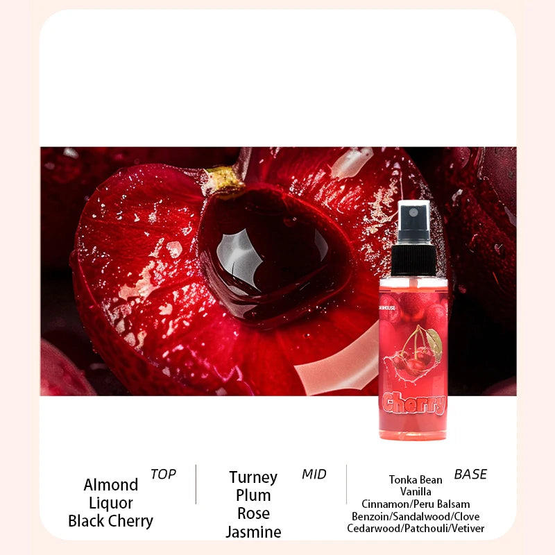 Alcohol-free Car Deodorant Spray Cocoa Strawberry Vanilla Cake Fresh Qme Cherry 100ml