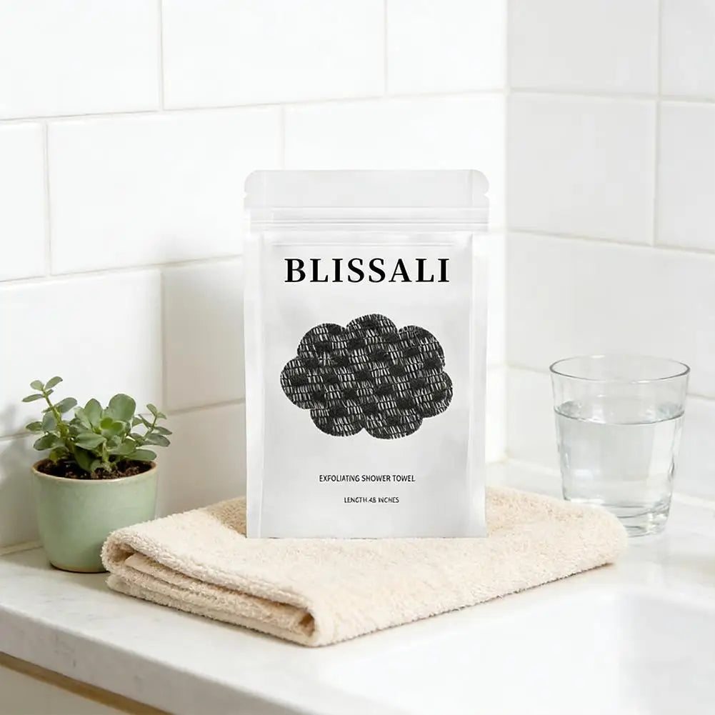 Back Scrubbing Towel Dual Sided Exfoliating Body Towel Mud Extended Back Back Detox Towel Scrub Unisex Strap Bathing S4M5 Qme