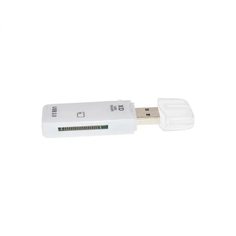 1pcs USB2.0 High-speed Card Reader, Portable Ivory White XD Single-port Card Reader, Strong Compatibility Cables Adapters Qme