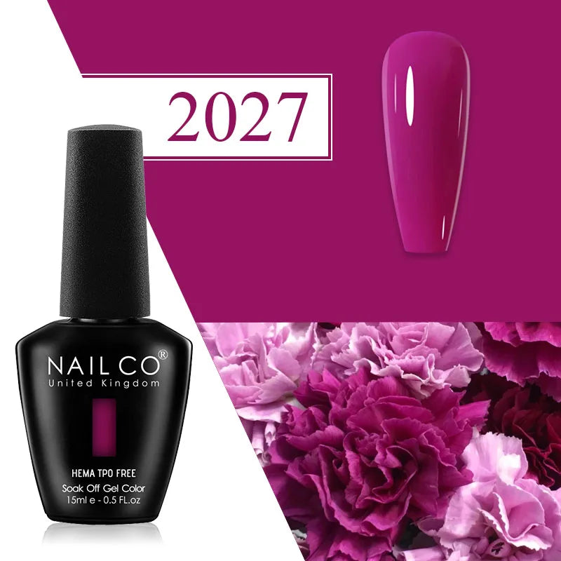 NAILCO Plum Gel Nail Polish Matte Coat Autumn Winter Semi Permanent