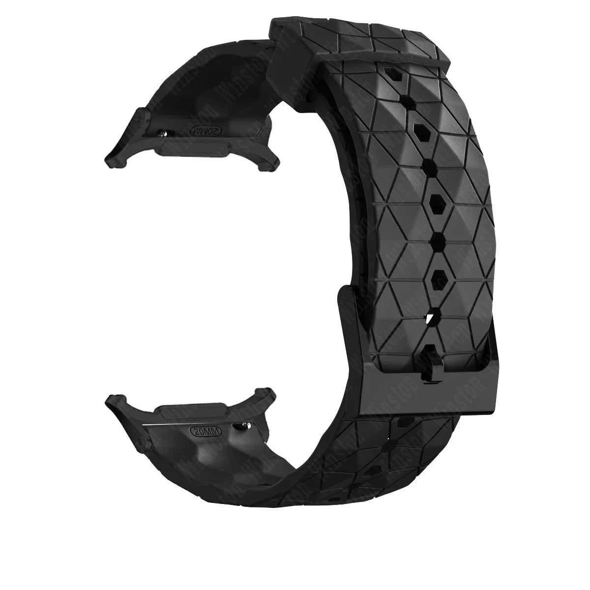 Sports Silicone Strap for Samsung Galaxy Watch 7 Ultra 47mm Soft Watchband Quick Fit Bracelet for Galaxy Watch 7 Ultra Wristband Qme Black-B Galaxy Watch 7 Ultra