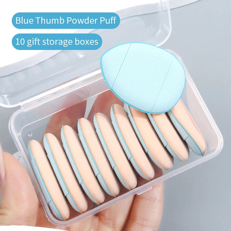 Mini Professional Cosmetic Cushion Puff Concealer Foundation Detail Qme Blue 10pcs China Mainland
