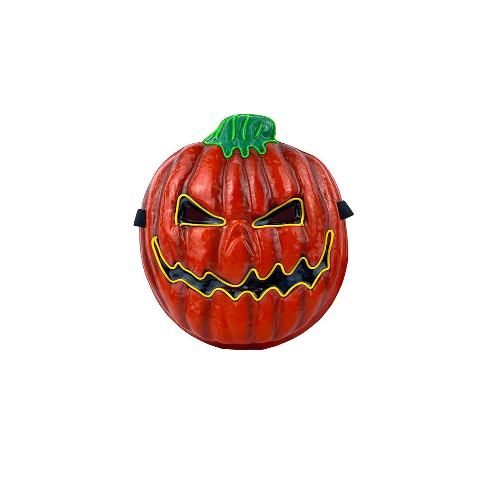 Creative Halloween Party Props Luminous LED Horror Mask Gloiwng Neon Pumpkin Head Mask Light Up Ghost Face Mask Scary Decoration Qme H