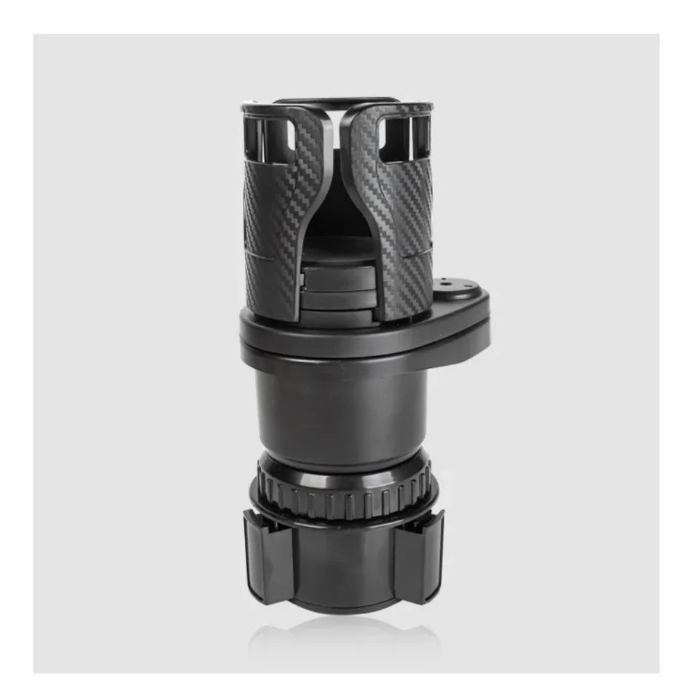 2 in 1 Car Cup Holder Expander Retractable Universal Beverage Cup Holder 360 Degree Rotating Non-Slip Adjustable Dual Cup Holder Qme