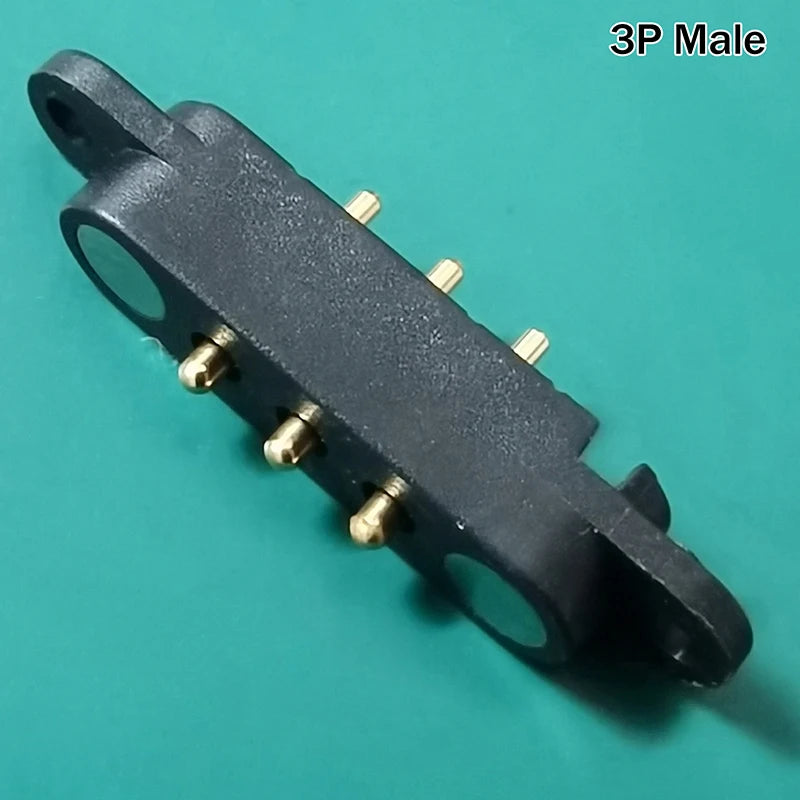 DC 12V 3A Waterproof Magnetic Pin Connector 3P 4P Pin Male Female Spring Loaded DC Power Socket Qme D