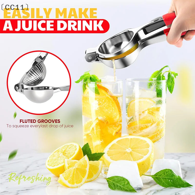 CC11Lemon Squeezer Extra Large Lemon Juicer Stainless Steel Heavy Qme